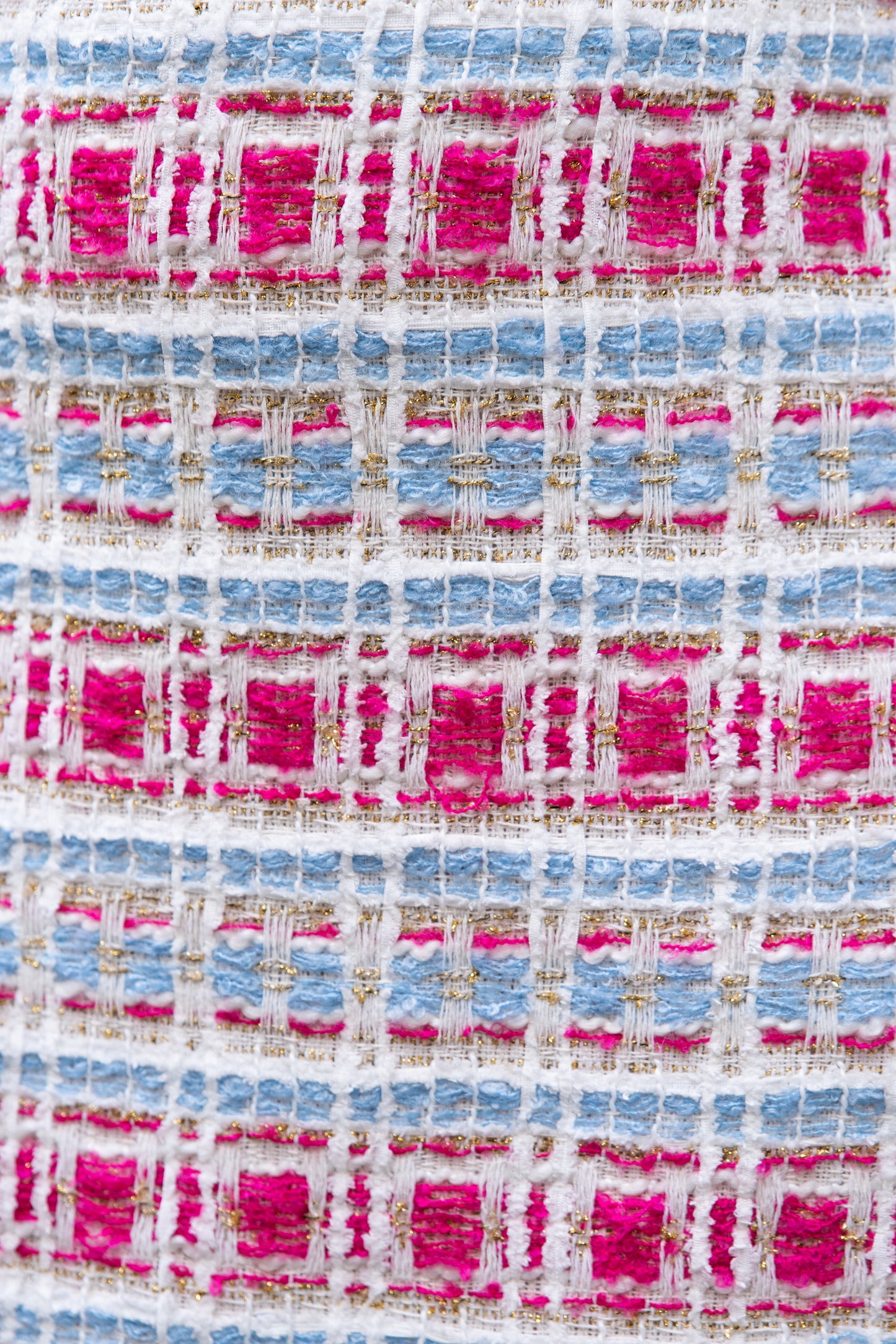 Jupe tailleur Carlis rose et bleu