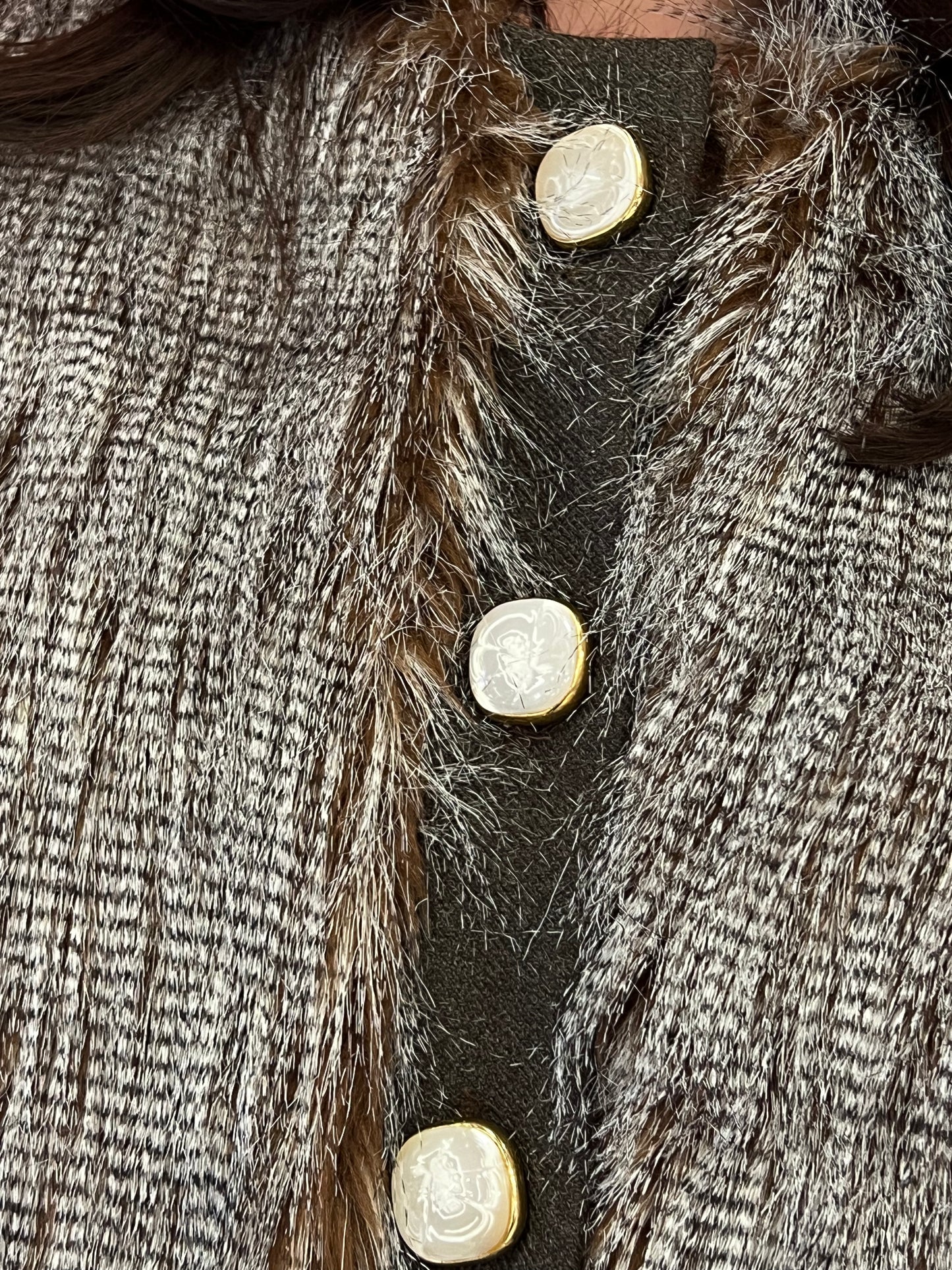 Kate Faux Fur Jacket Brown - Made in France