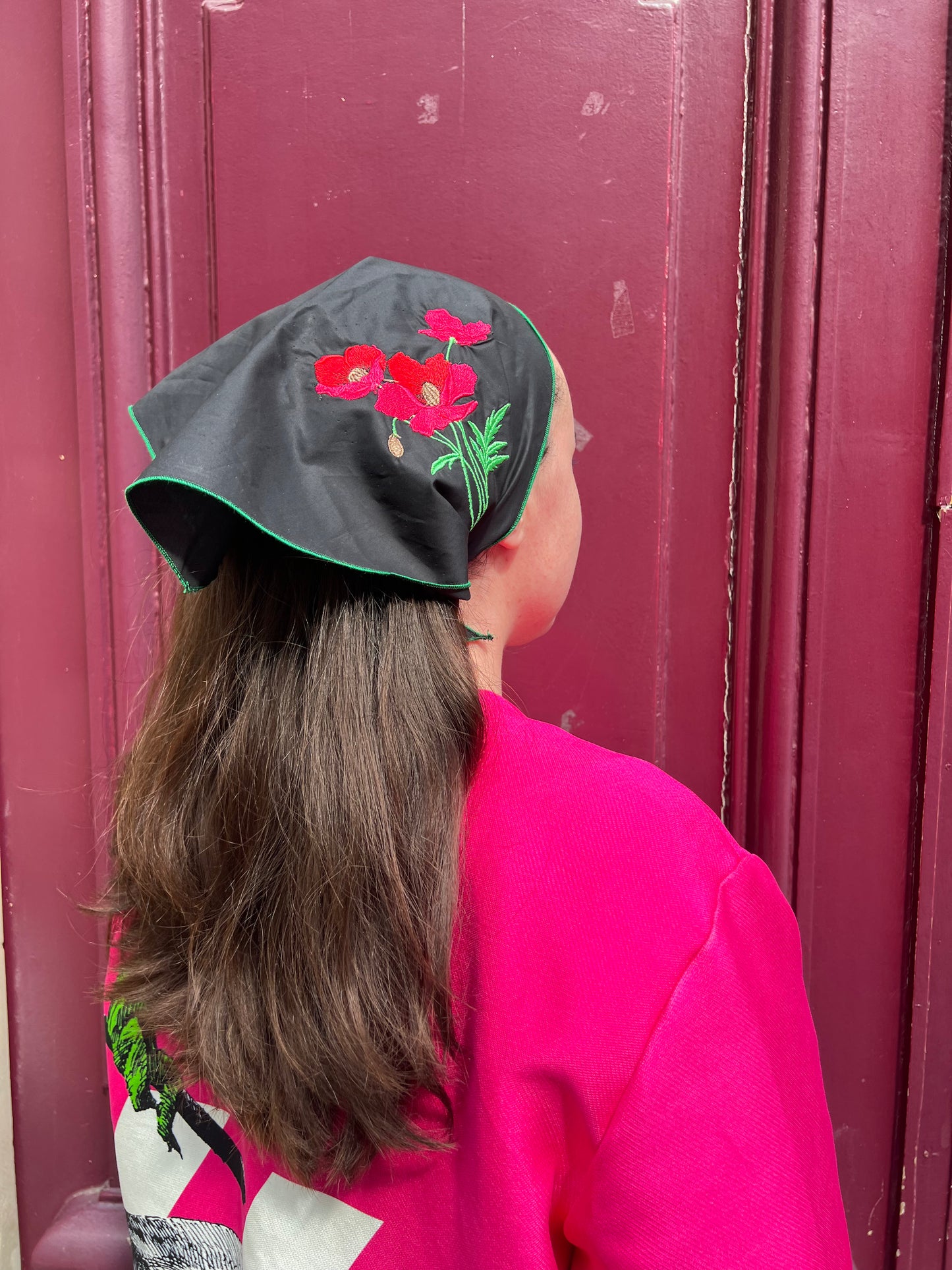 Foulard Poppy noir