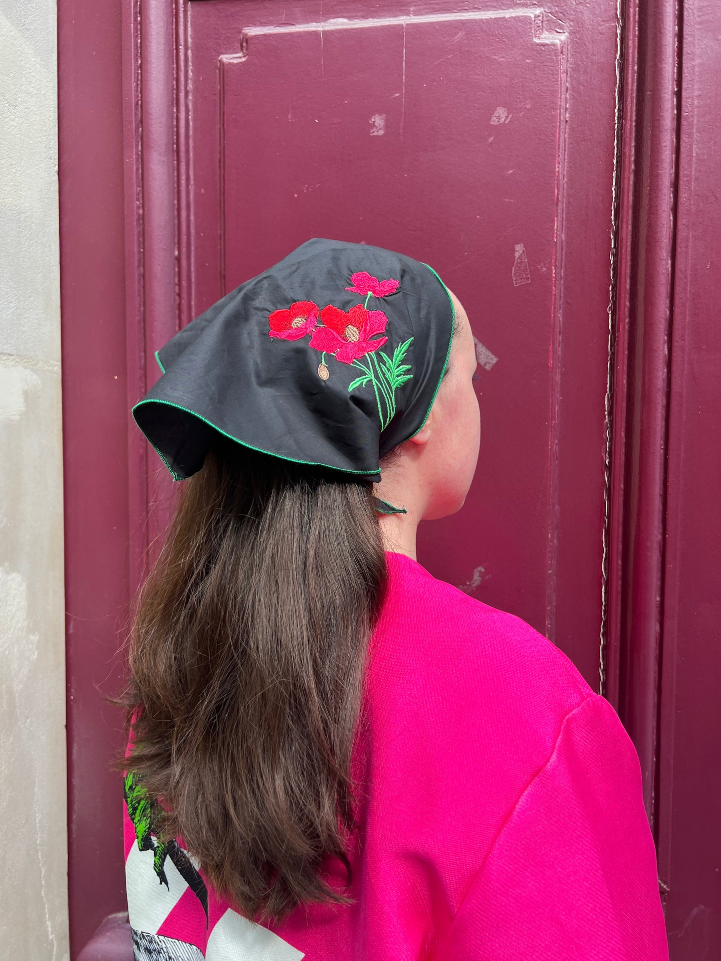 Foulard Poppy noir