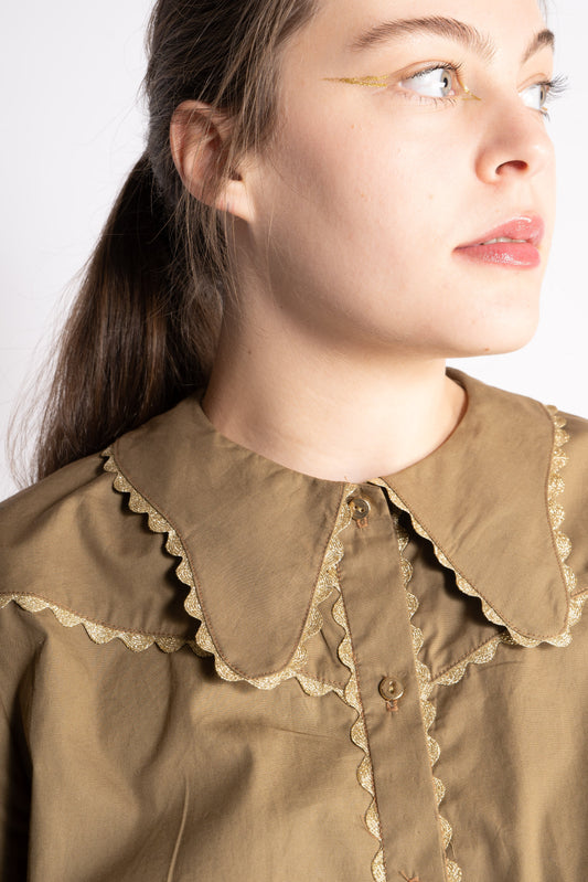 detail chemisier style cow boy fabrique en france