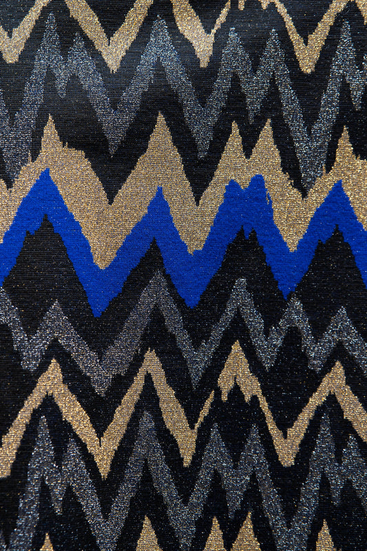Détail de la jupe Soirée à Rome - carlisfrance tissu lurex de luxe, made in France
