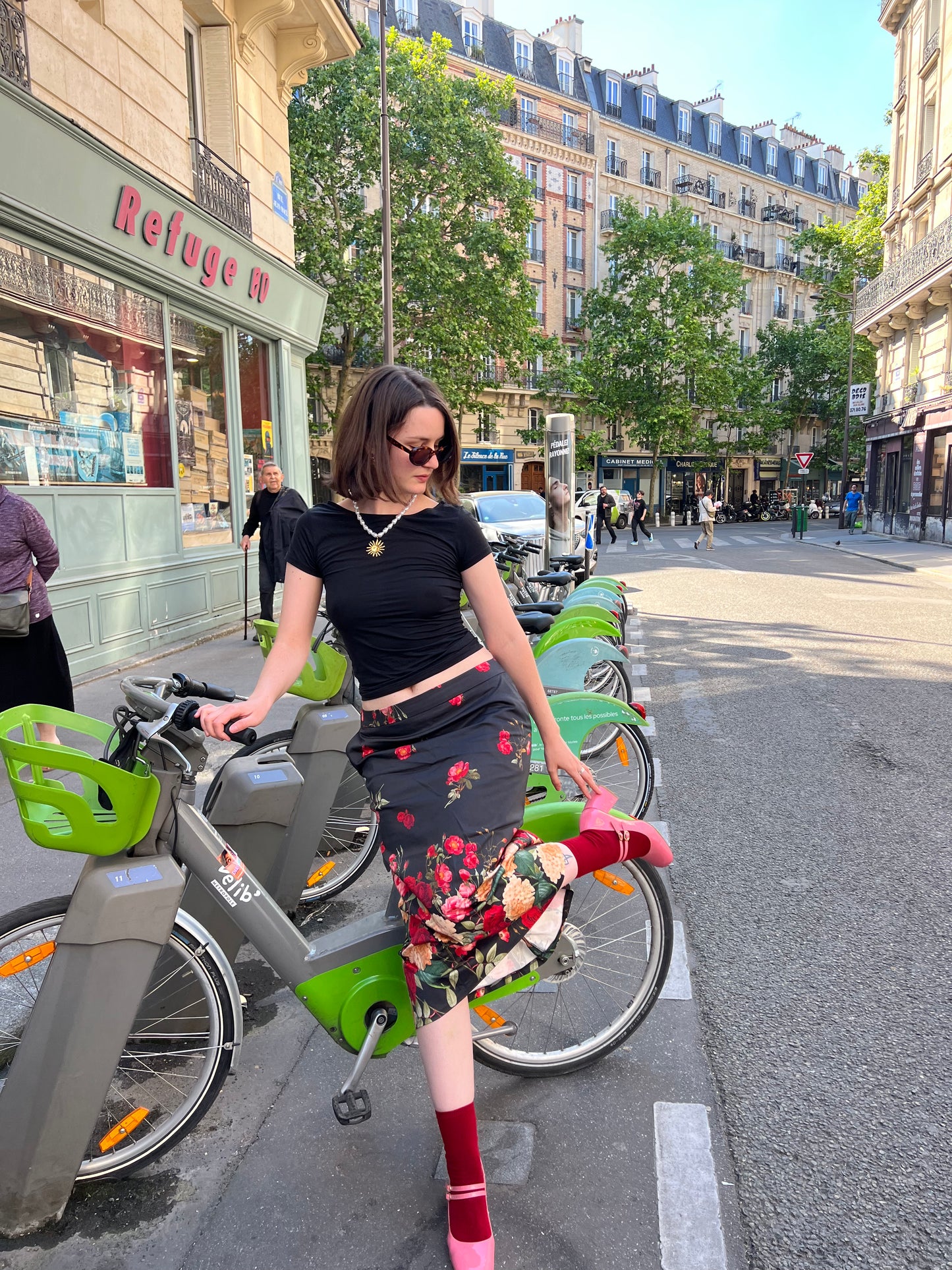 jupe parisian style tissu upycle made in france