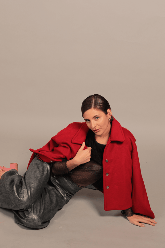 Veste Oxford en laine et cachemire, made in France - carlisfrance