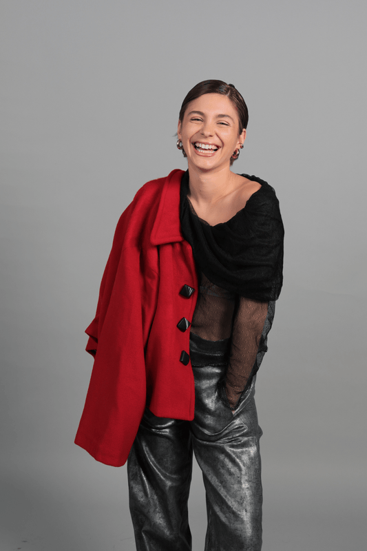 Veste Oxford en laine et cachemire, made in France - carlisfrance