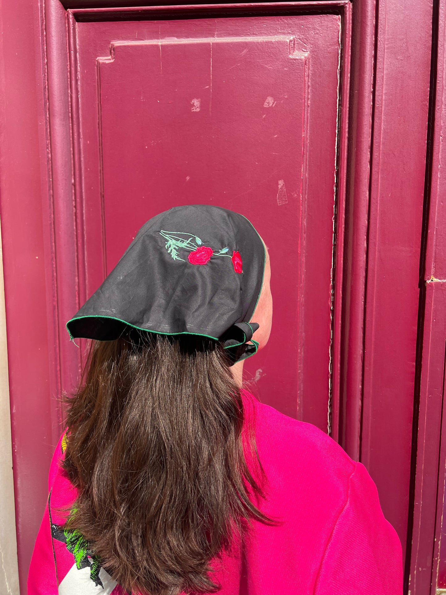 Foulard Poppy noir - petit format