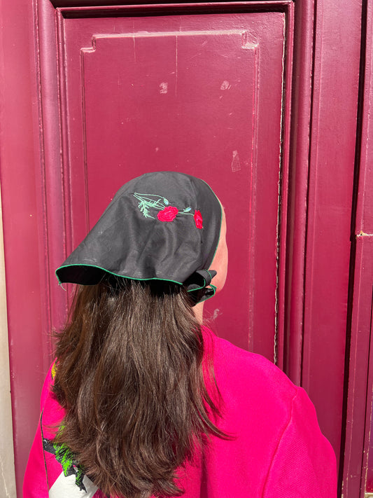 Foulard Poppy noir - petit format