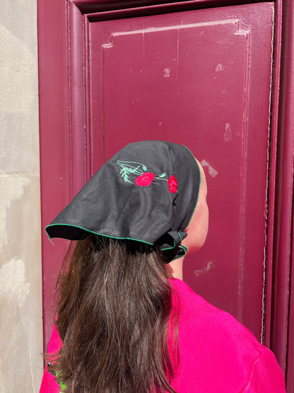 Foulard Poppy noir - petit format