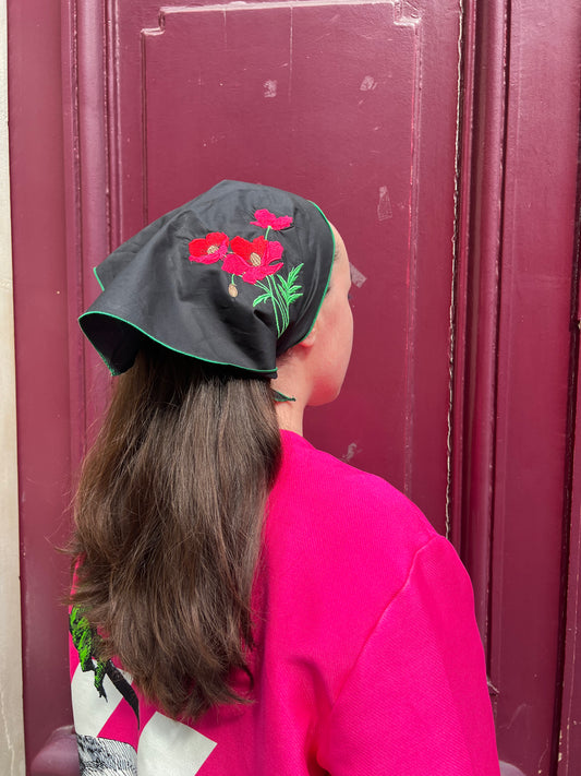Foulard Poppy noir