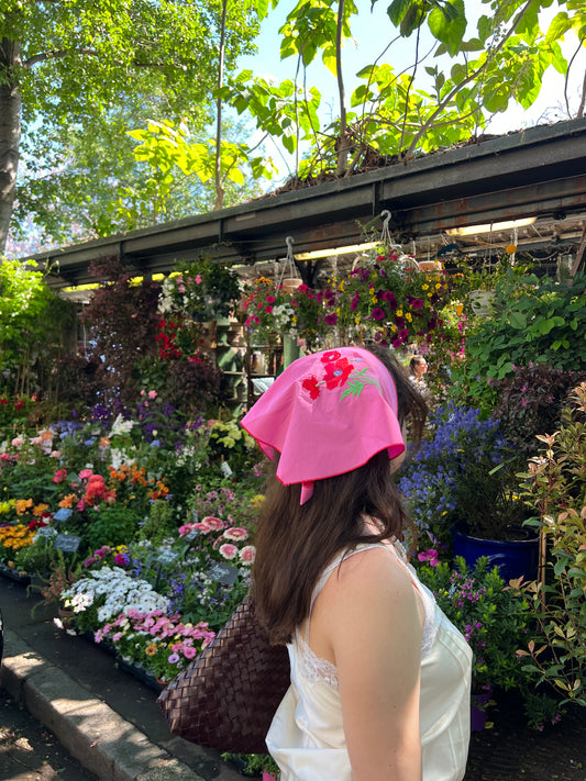 Foulard Poppy rose