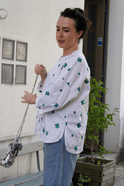 Blouse Dublin en Popeline de Coton Brodée – Made in France & Sur-Mesure - carlisfrance