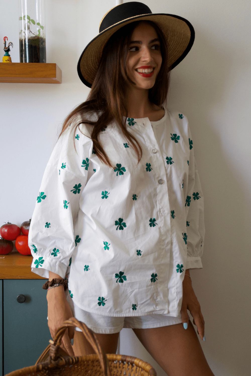 Blouse Dublin en Popeline de Coton Brodée – Made in France & Sur-Mesure - carlisfrance