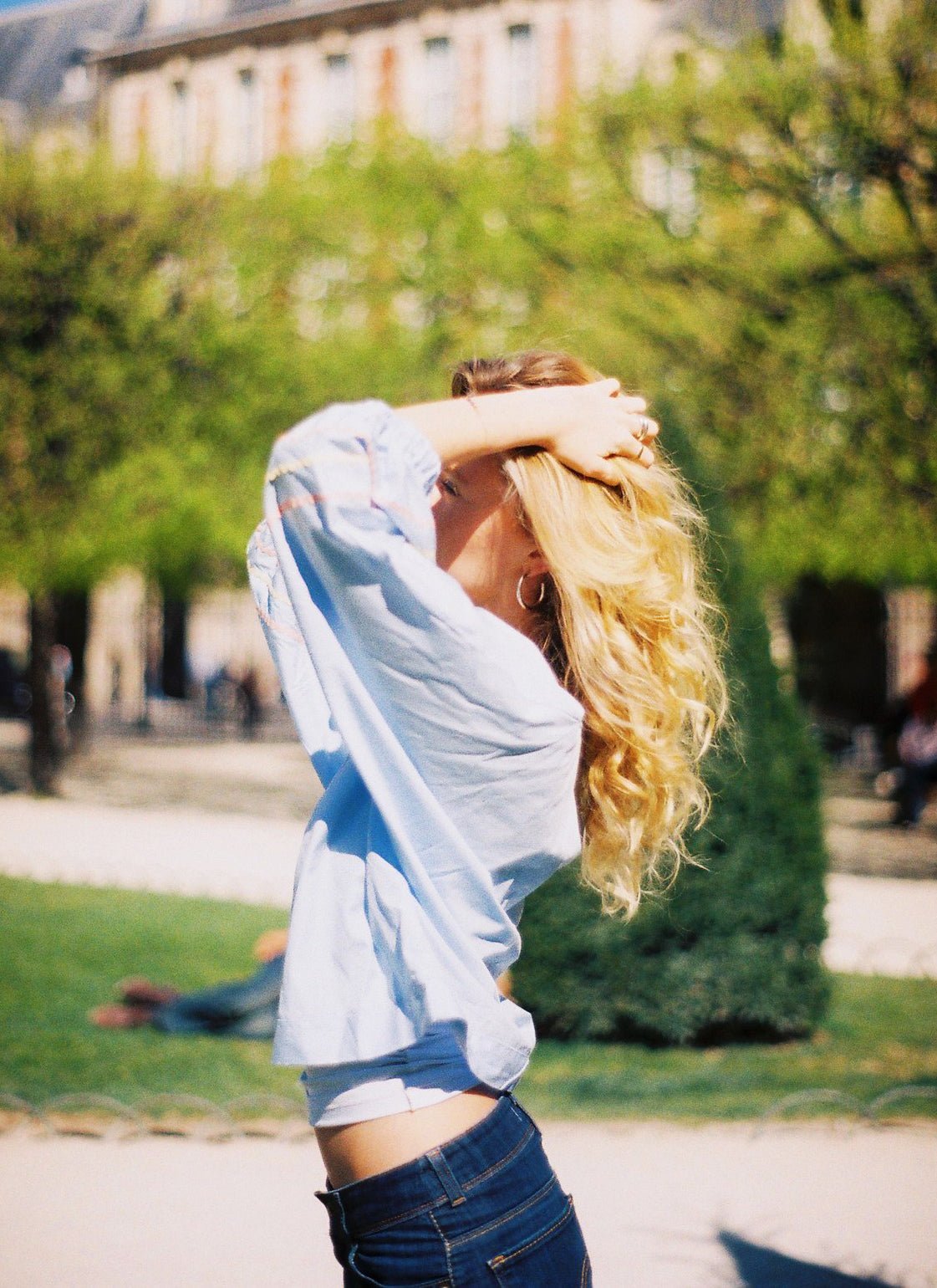 Blouse Giulia bleue - carlisfrance made in France