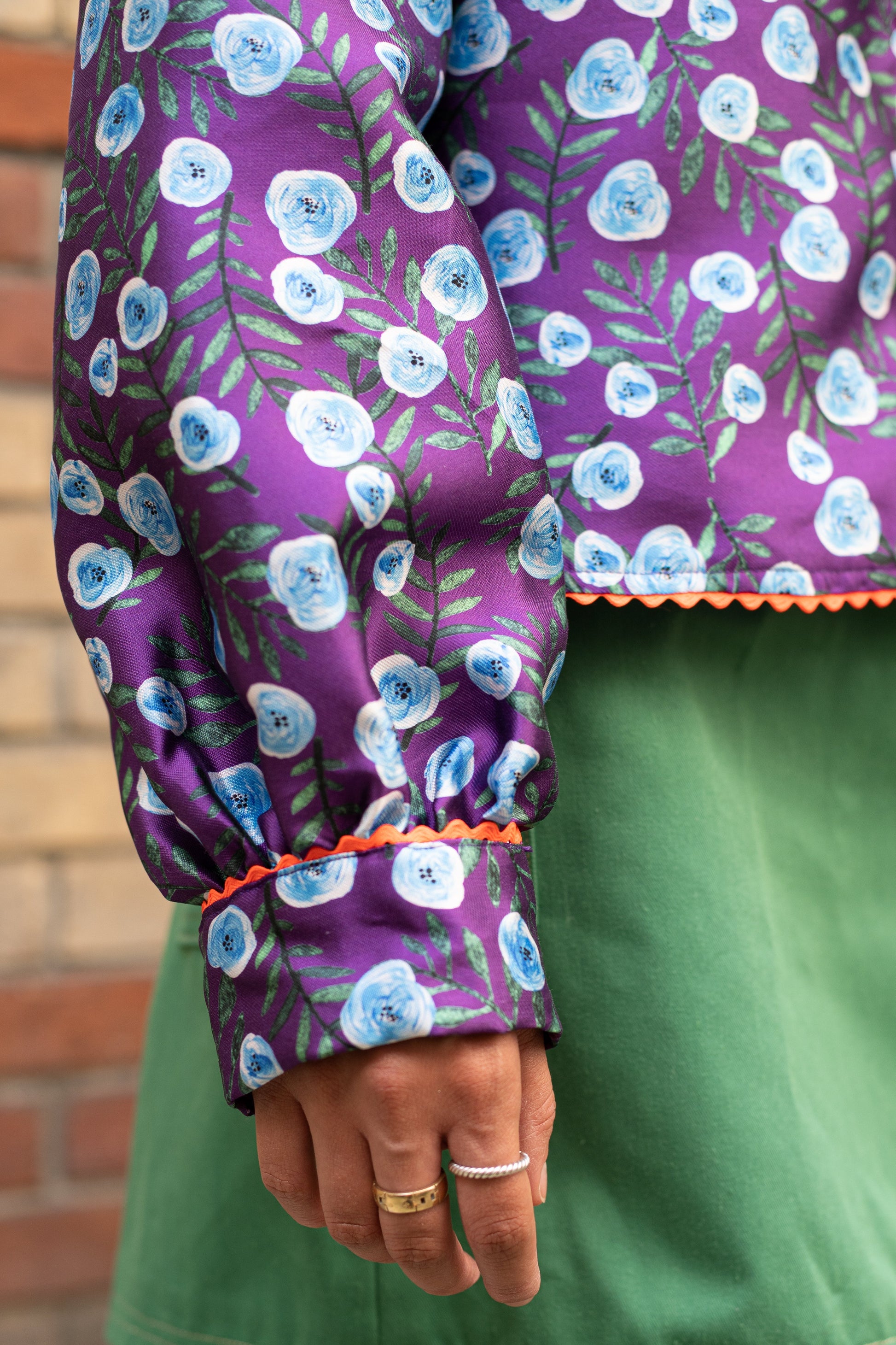 Chemisier Ischia - détails poignet-soie