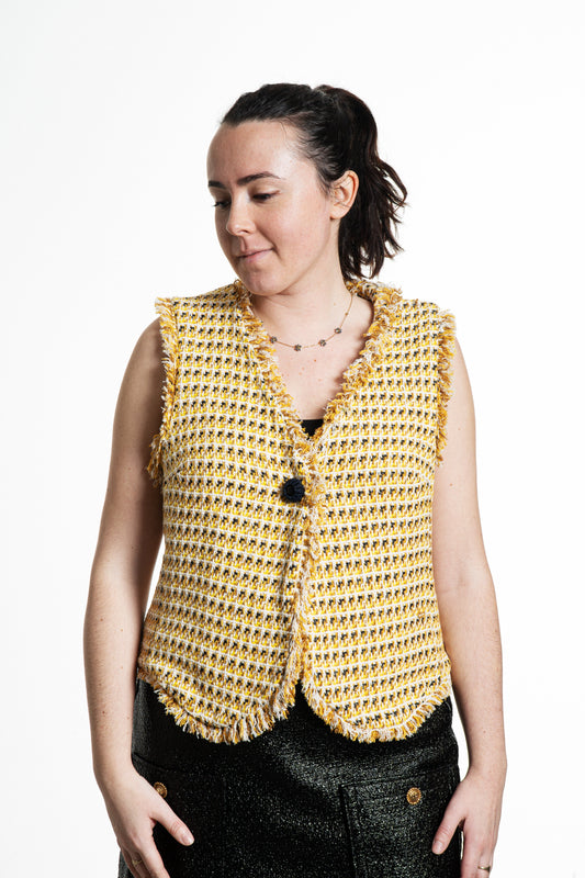 Gilet tweed luxe made in france