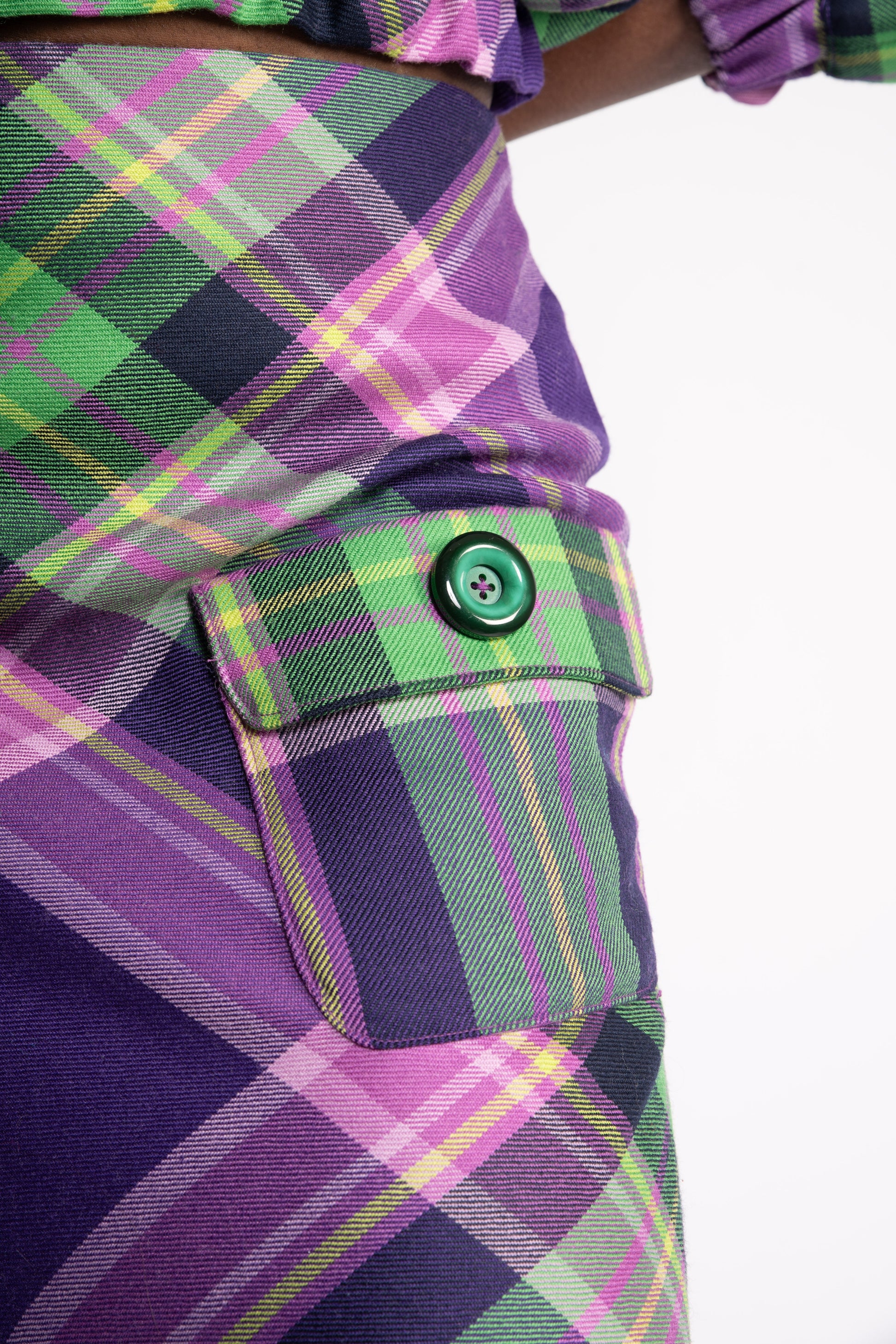 Jupe Jenny O - carlisfrance, détails des poches de  la jupe, made in France