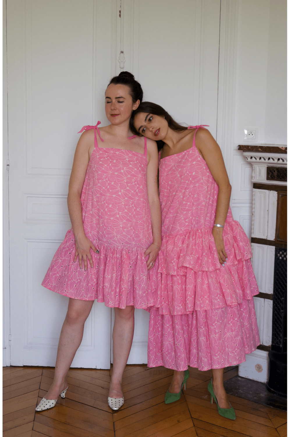 l'esprit bohème dans notre robe longue en broderie anglaise made in France