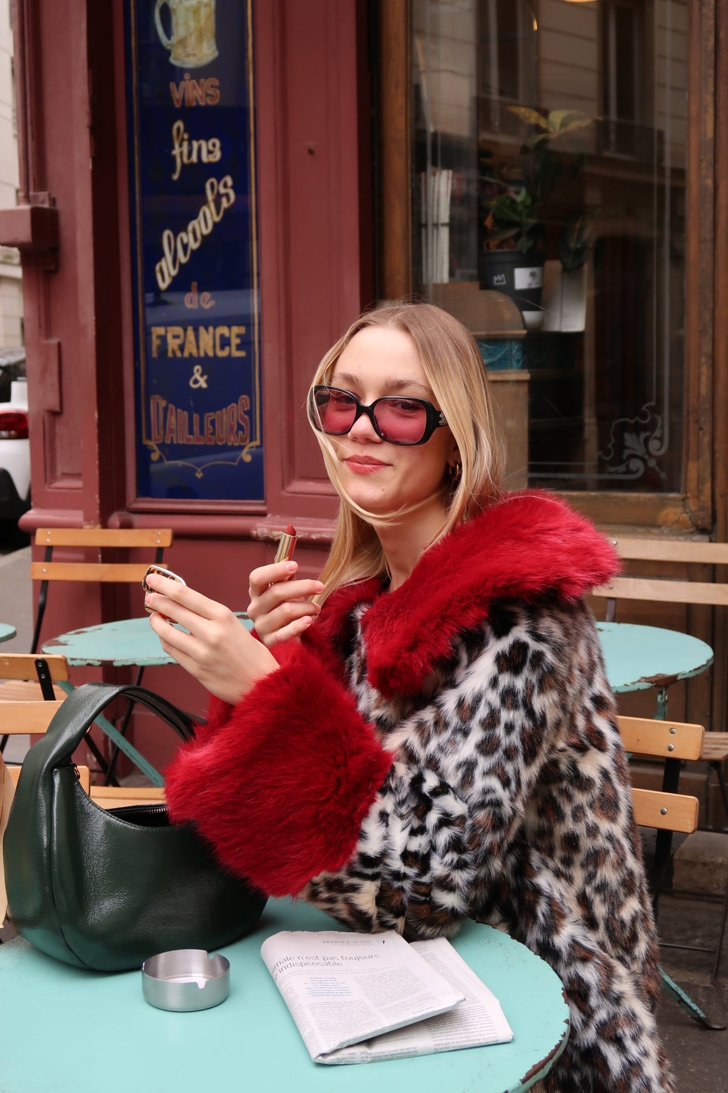 Manteau style vintage en fausse fourrure made in France