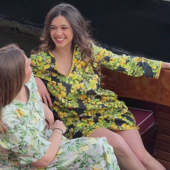Wedding guest outfit ideas — Limone and Ravenna dresses in luxury Italian cotton poplin, handcrafted in France, limited edition designer pieces