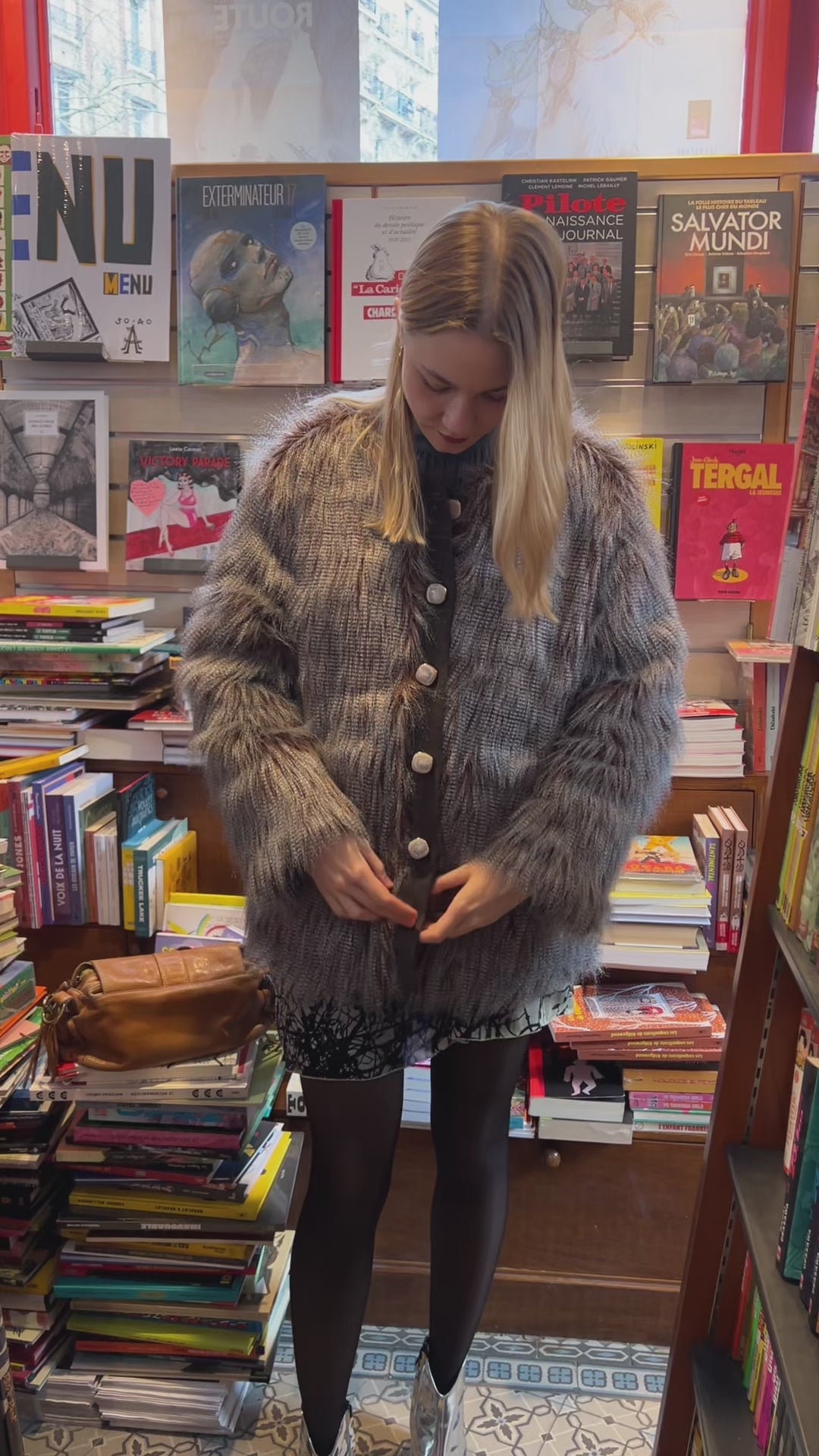 Veste en fausse fourrure Kate Moss