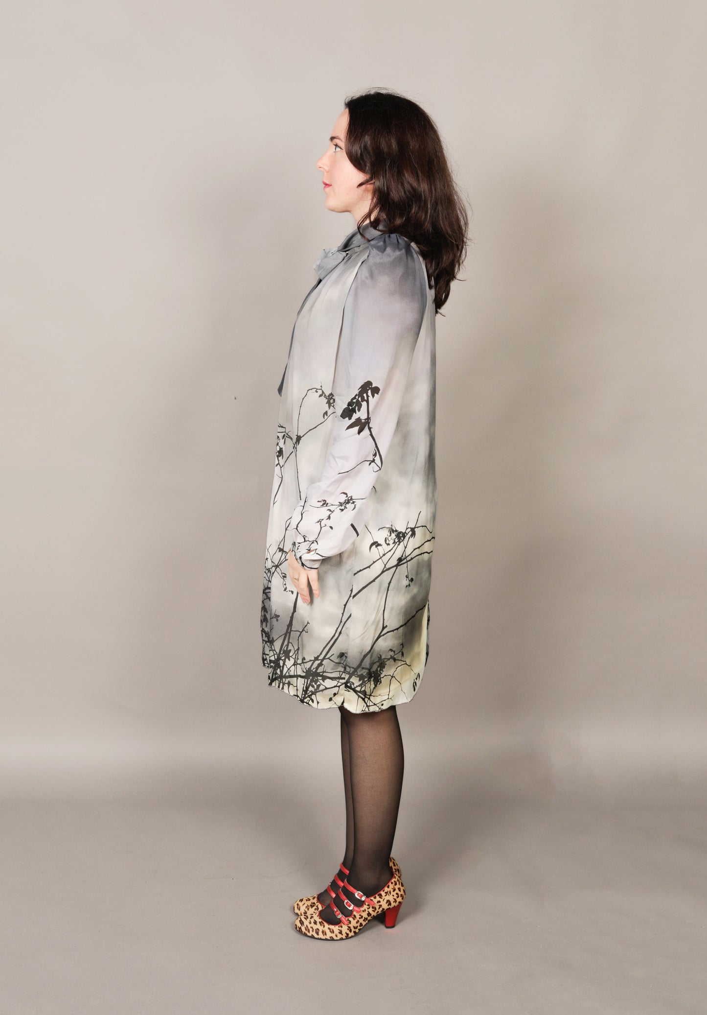 Robe Bella  robe en soie Manches longues - carlisfrance, made in France