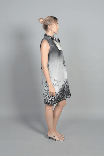 Robe Bella détails de la robe en soie, fabrication française