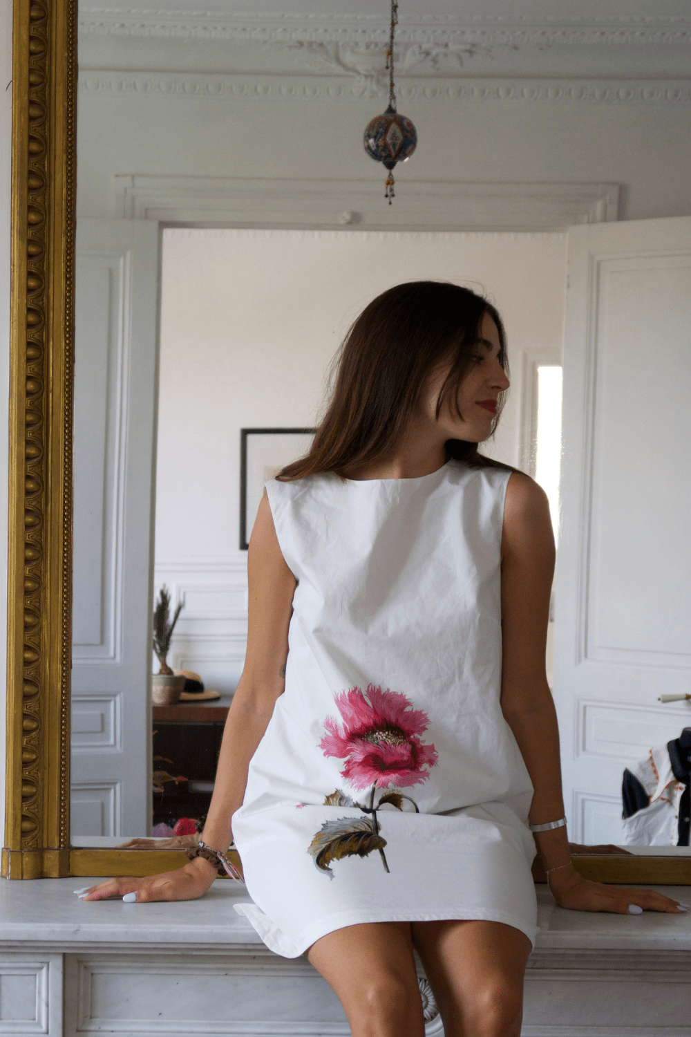 Robe Carlyne, popeline de coton de luxe, made in France - carlisfrance