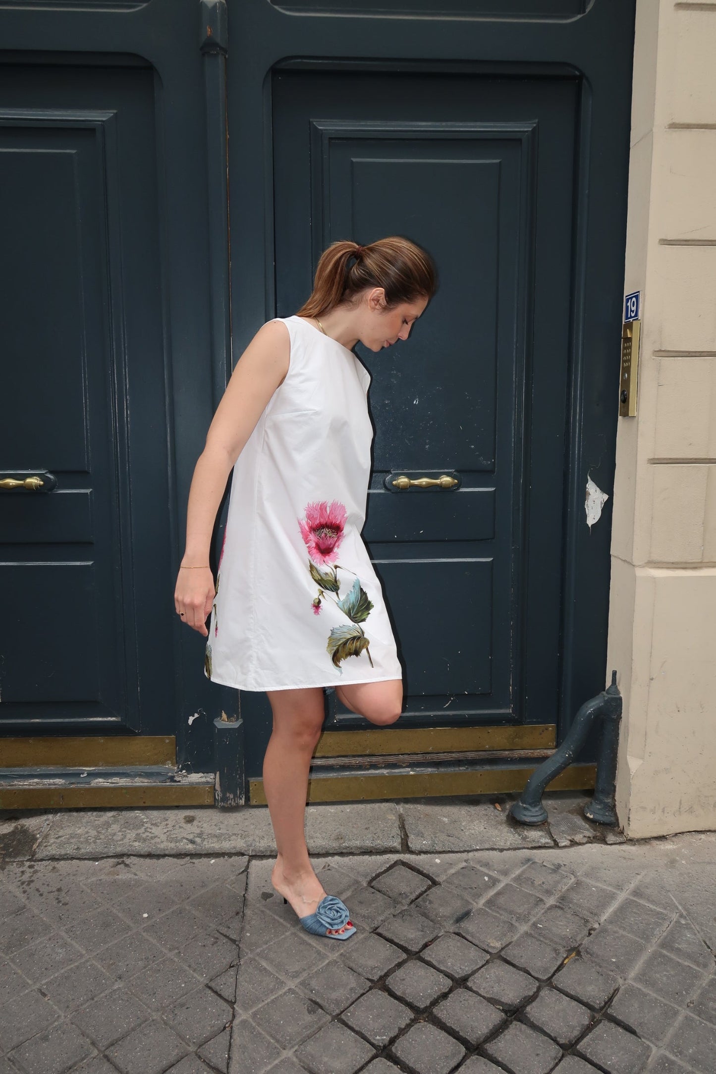 Robe Carlyne, popeline de coton de luxe, made in France - carlisfrance