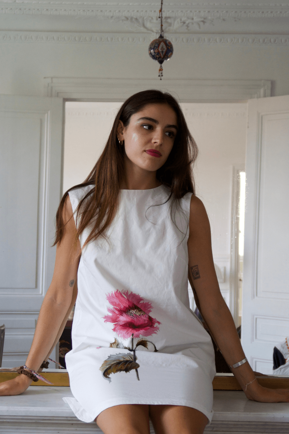 Robe Carlyne, popeline de coton de luxe, made in France - carlisfrance
