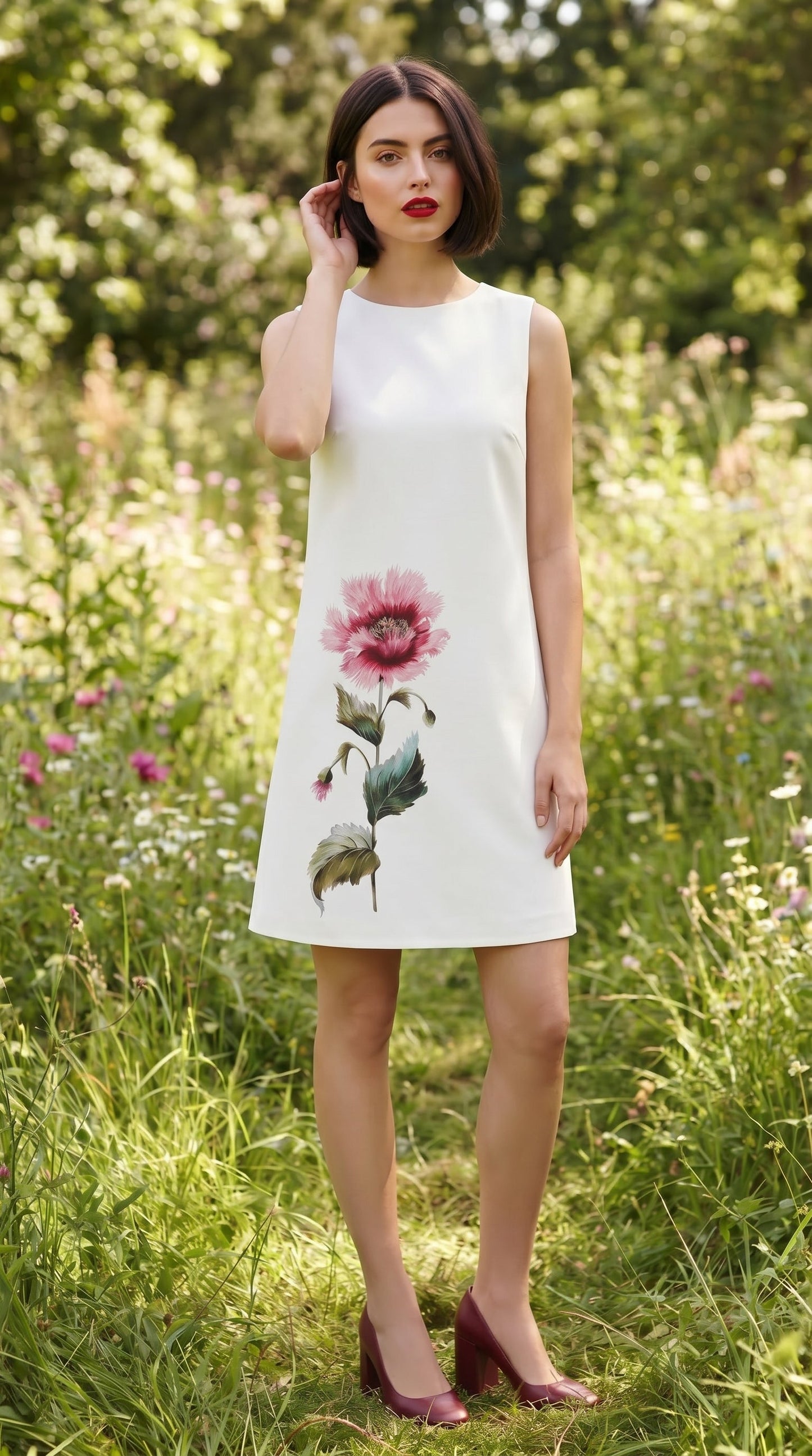 Robe Carlyne, popeline de coton de luxe, made in France - carlisfrance