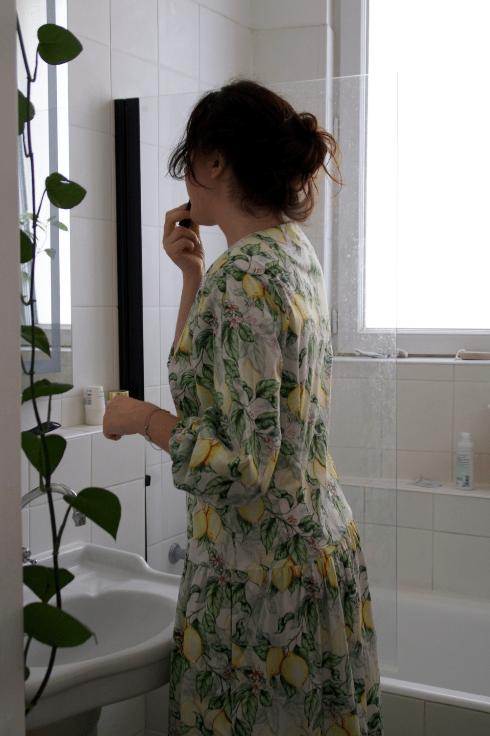 Robe longue imprimé citrons Ravenne - Style Dolce Vita - carlisfrance