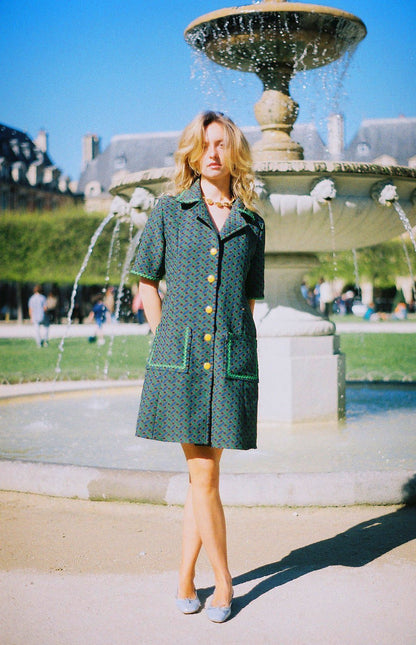 Robe Soirée à Naples - carlisfrance, made in France, une silhouette intemporelle, robe élégante courte