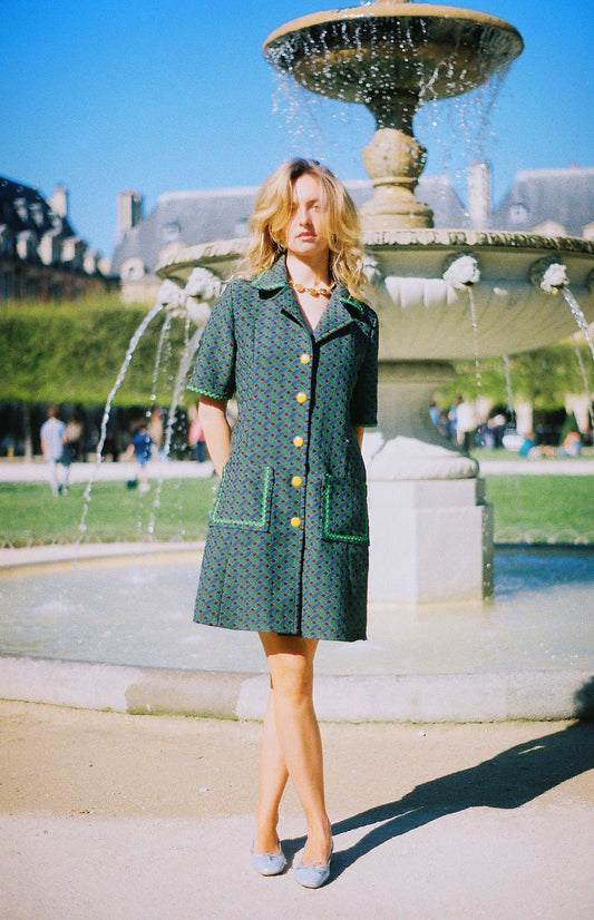 Robe Soirée à Naples - carlisfrance, made in France, une silhouette intemporelle, robe élégante courte