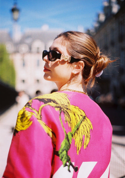 Veste édition limitée imprimé tigre soie made in France pièce unique

