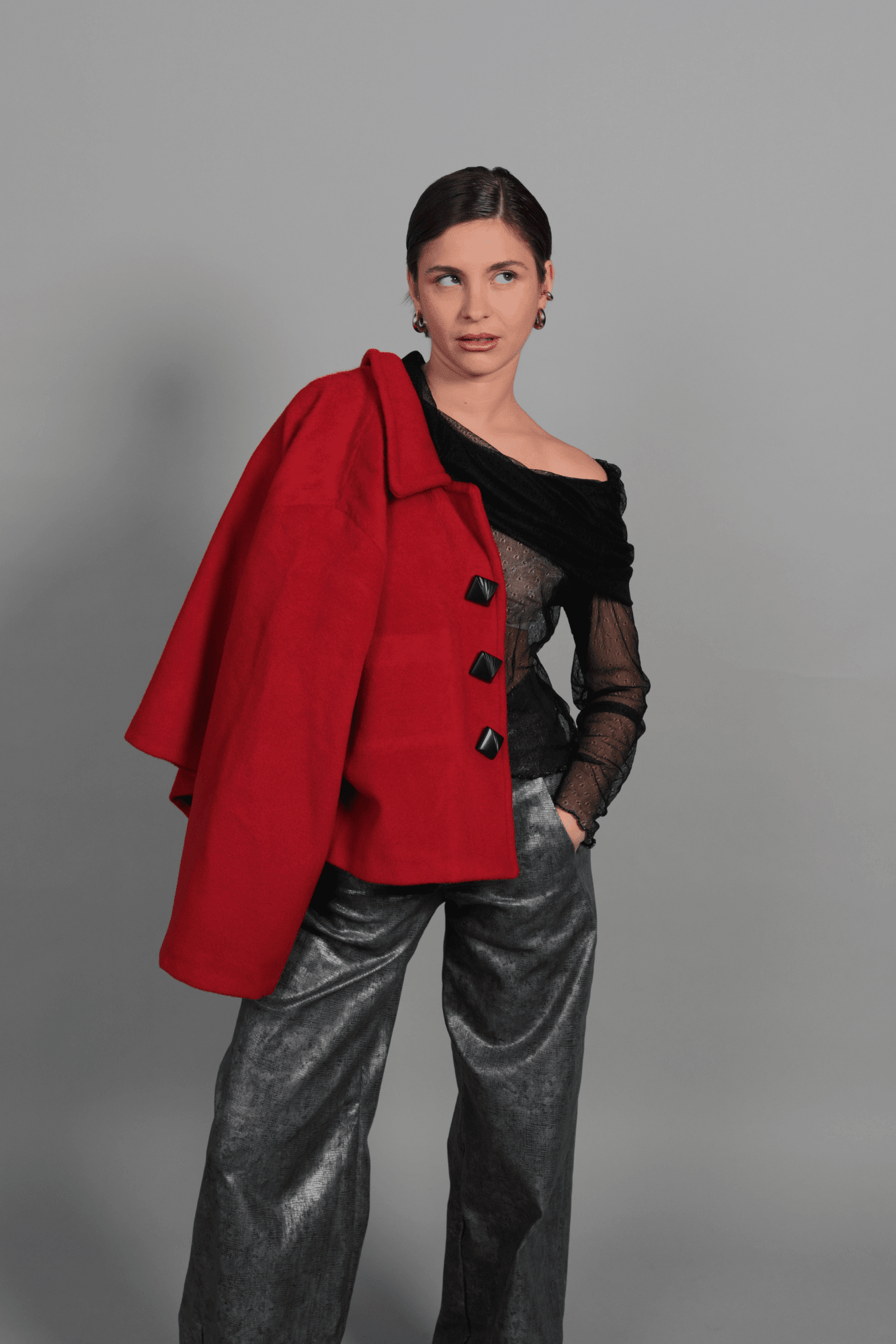 Veste Oxford en laine et cachemire, made in France - carlisfrance