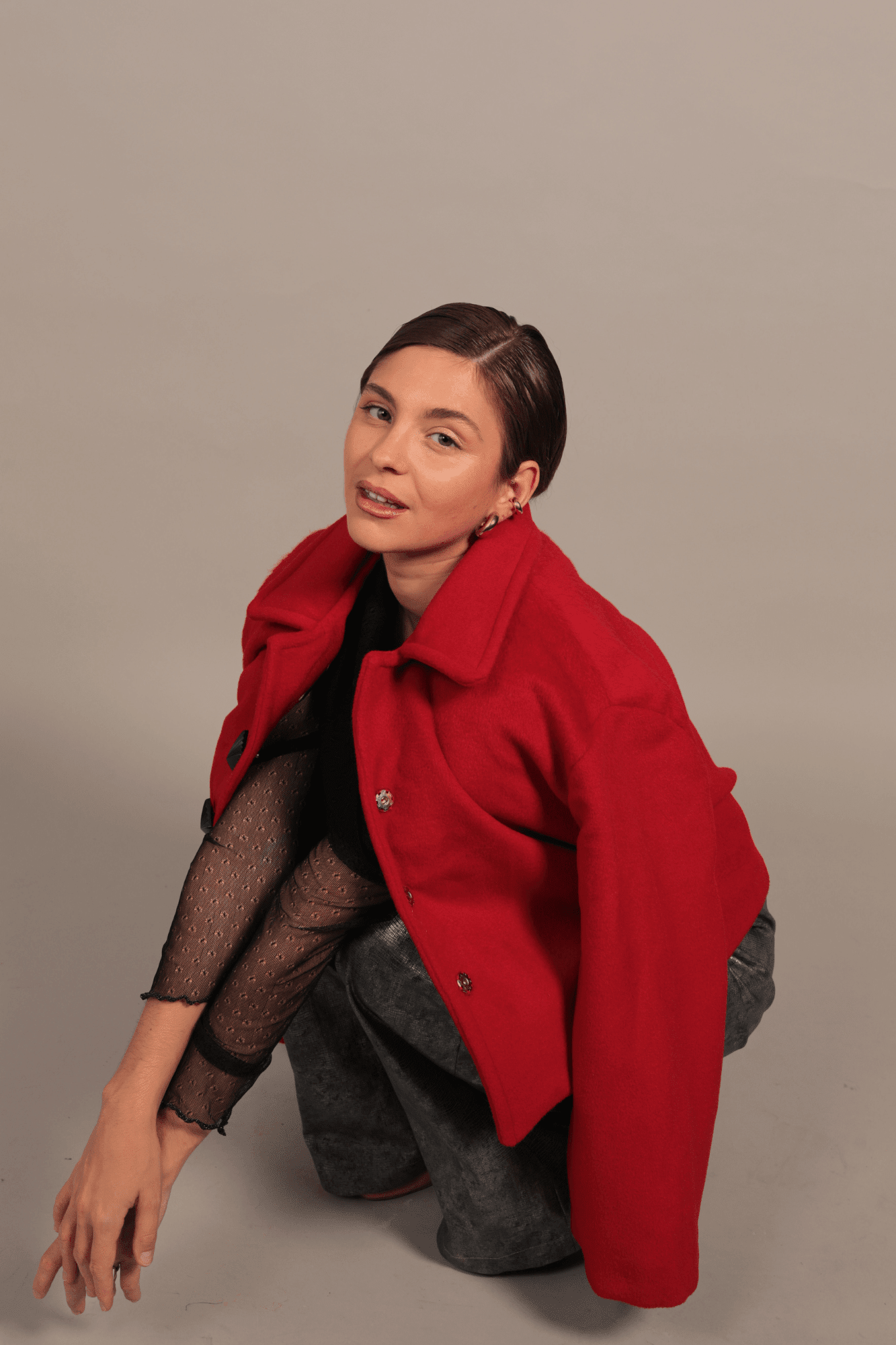 Veste Oxford en laine et cachemire, made in France - carlisfrance