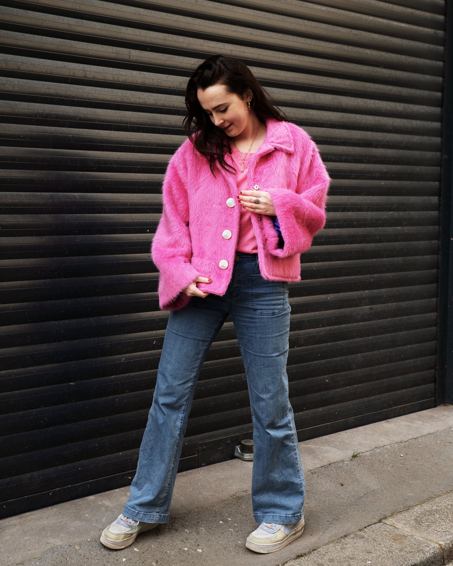 Veste Barbapapa - Pièce Signature Alpaga Rose, Créateur Français Made in France - carlisfrance