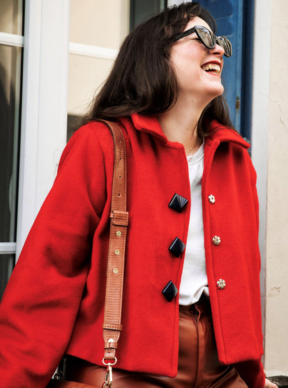 Veste Oxford en laine et cachemire, made in France - carlisfrance